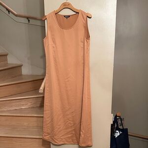 Misook Sleeveless Camel Midi Dress